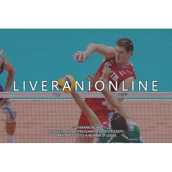 GDANSK 07.09.2014 ERGO ARENA SIATKOWKA MISTRZOSTWA SWIATA W PILCE SIATKOWEJ MEZCZYZN 2014 (FIVB MENS VOLLEYBALL WORLD CHAMPIONSHIP POLAND 2014) MECZ ROSJA - BULGARIA RUSSIA N/Z DMITRIY MUSERSKIY FOT PIOTR MATUSEWICZ / PRESSFOCUS / NEWSPIX.PL AG ALDO LIVERANI SAS ONLY ITALY