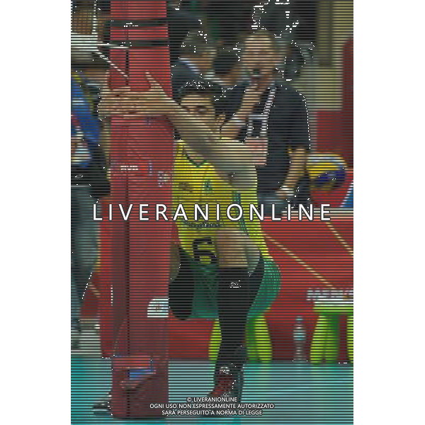 07.09.2014 - Katowice , Spodek , siatkowka , Mistrzostwa Swiata 2014 , grupa B Brazylia (zolte) - Kuba (niebieskie) , FIVB Men\'s World Championship , pool B Brazil (yellow) - Cuba (blue) N/Z Leandro Vissotto Neves Fot. Karol Bartnik / MPAimages.com / NEWSPIX.PL --- Newspix.pl