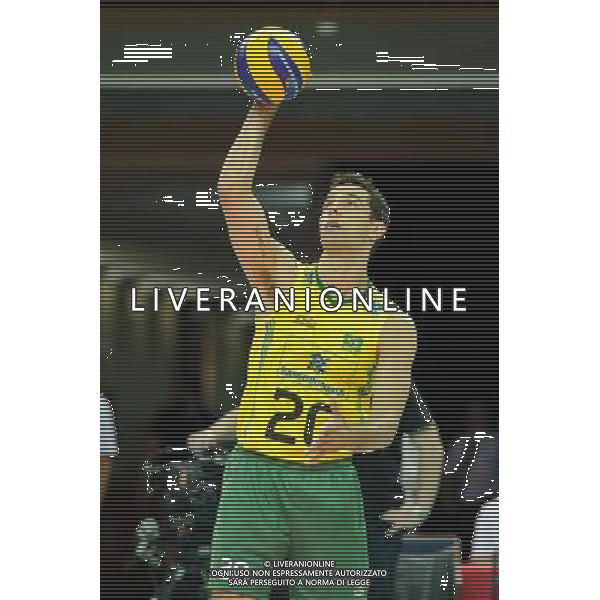 07.09.2014 - Katowice , Spodek , siatkowka , Mistrzostwa Swiata 2014 , grupa B Brazylia (zolte) - Kuba (niebieskie) , FIVB Men\'s World Championship , pool B Brazil (yellow) - Cuba (blue) N/Z Vieira De Oliveira Raphael Fot. Karol Bartnik / MPAimages.com / NEWSPIX.PL --- Newspix.pl