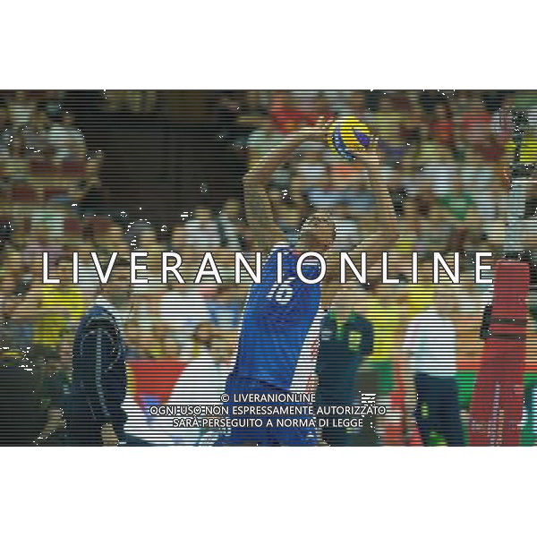 07.09.2014 - Katowice , Spodek , siatkowka , Mistrzostwa Swiata 2014 , grupa B Brazylia (zolte) - Kuba (niebieskie) , FIVB Men\'s World Championship , pool B Brazil (yellow) - Cuba (blue) N/Z Isbel Mesa Sandoval Fot. Karol Bartnik / MPAimages.com / NEWSPIX.PL --- Newspix.pl