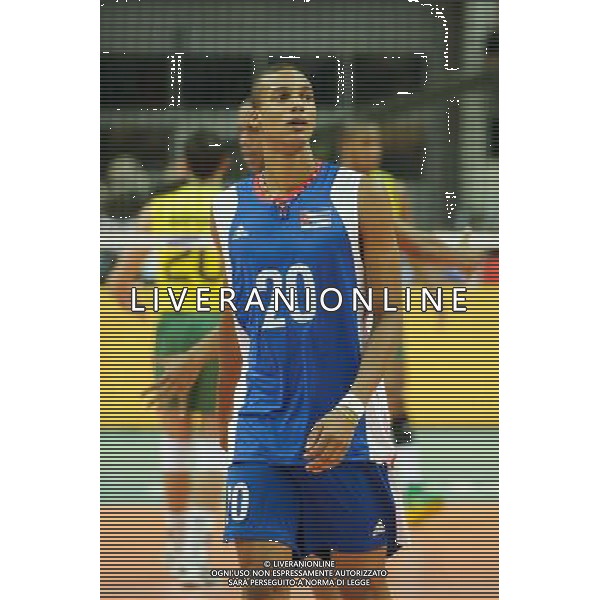 07.09.2014 - Katowice , Spodek , siatkowka , Mistrzostwa Swiata 2014 , grupa B Brazylia (zolte) - Kuba (niebieskie) , FIVB Men\'s World Championship , pool B Brazil (yellow) - Cuba (blue) N/Z Osmany Santiago Uriarte Mestre Fot. Karol Bartnik / MPAimages.com / NEWSPIX.PL --- Newspix.pl