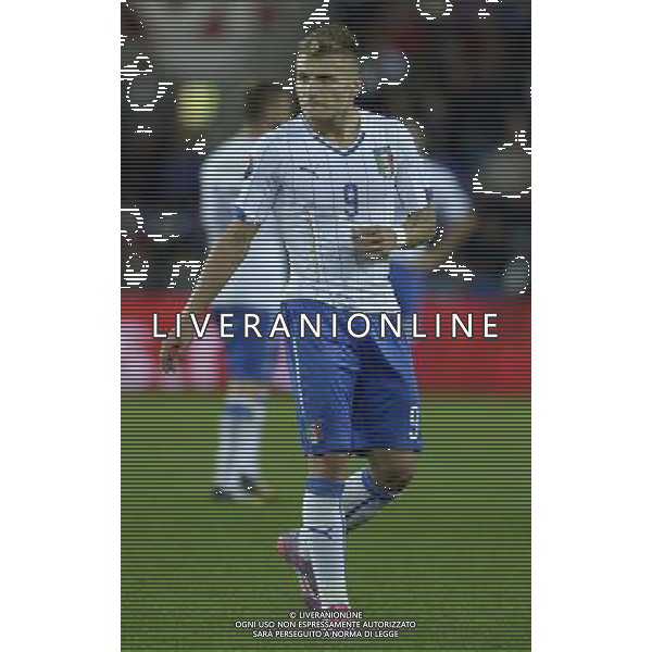 Qualificazioni ai Campionati Europei di Calcio UEFA Francia 2016 Gruppo H Oslo - 09.10.2014 Norvegia-Italia Nella Foto:Immobile Ciro /Ph.Vitez-Ag. Aldo Liverani