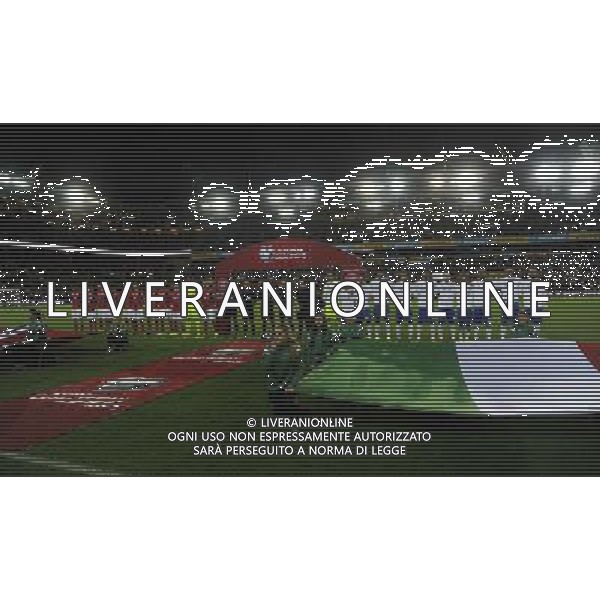 Qualificazioni ai Campionati Europei di Calcio UEFA Francia 2016 Gruppo H Oslo - 09.10.2014 Norvegia-Italia Nella Foto:Italia e Norvegia schierate a meta\' campo /Ph.Vitez-Ag. Aldo Liverani