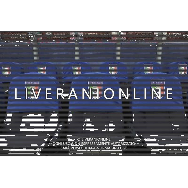 Qualificazioni ai Campionati Europei di Calcio UEFA Francia 2016 Gruppo H Oslo - 09.10.2014 Norvegia-Italia Nella Foto:Italia panchina logo particolare /Ph.Vitez-Ag. Aldo Liverani