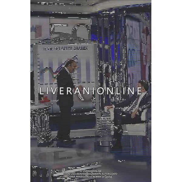 Trasmissione televisiva \'Porta a Porta\' - Roma 09 settembre 2014 nella foto Bruno Vespa e Matteo Renzi ©Corradetti/Agenzia Aldo Liverani sas