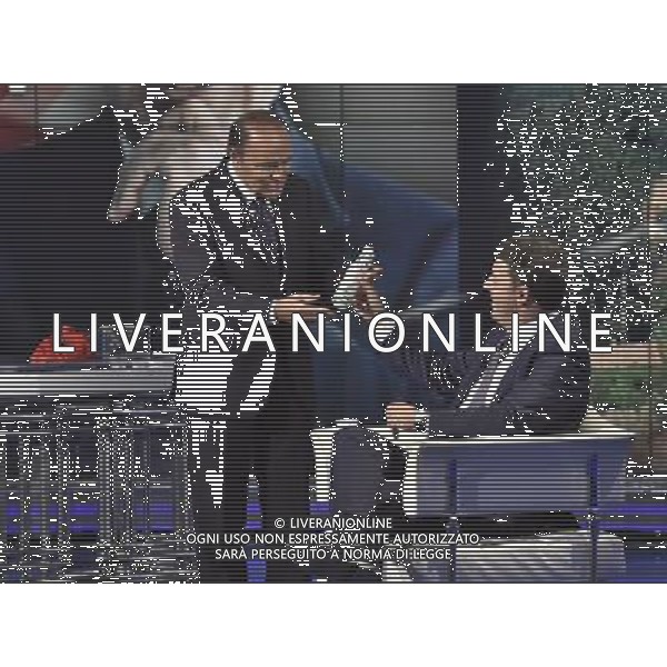 Trasmissione televisiva \'Porta a Porta\' - Roma 09 settembre 2014 nella foto Bruno Vespa e Matteo Renzi ©Corradetti/Agenzia Aldo Liverani sas