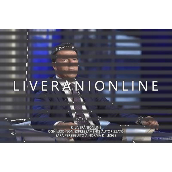 Trasmissione televisiva \'Porta a Porta\' - Roma 09 settembre 2014 nella foto Matteo Renzi ©Corradetti/Agenzia Aldo Liverani sas