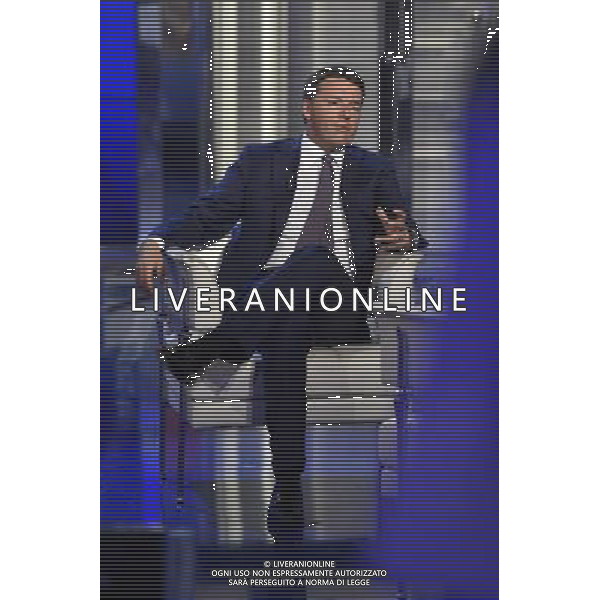 Trasmissione televisiva \'Porta a Porta\' - Roma 09 settembre 2014 nella foto Matteo Renzi ©Corradetti/Agenzia Aldo Liverani sas