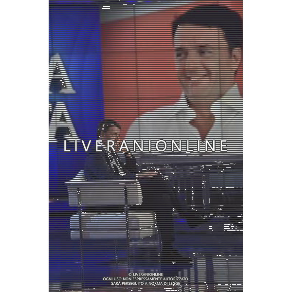 Trasmissione televisiva \'Porta a Porta\' - Roma 09 settembre 2014 nella foto Matteo Renzi ©Corradetti/Agenzia Aldo Liverani sas