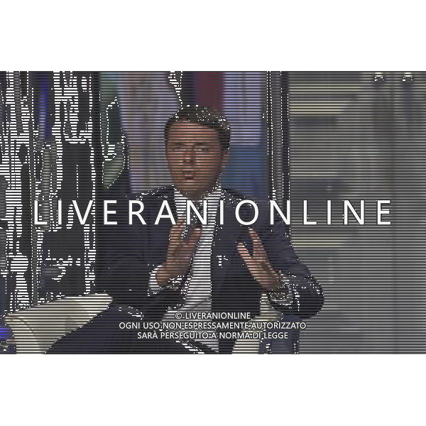 Trasmissione televisiva \'Porta a Porta\' - Roma 09 settembre 2014 nella foto Matteo Renzi ©Corradetti/Agenzia Aldo Liverani sas