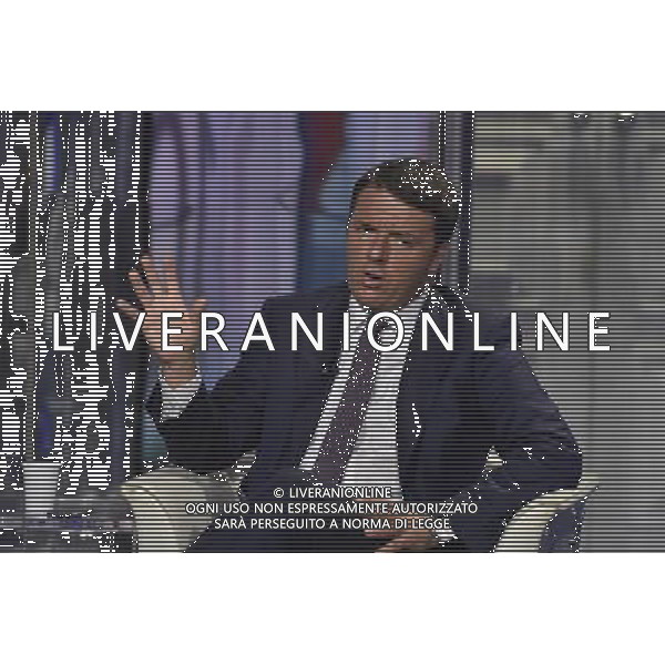 Trasmissione televisiva \'Porta a Porta\' - Roma 09 settembre 2014 nella foto Matteo Renzi ©Corradetti/Agenzia Aldo Liverani sas