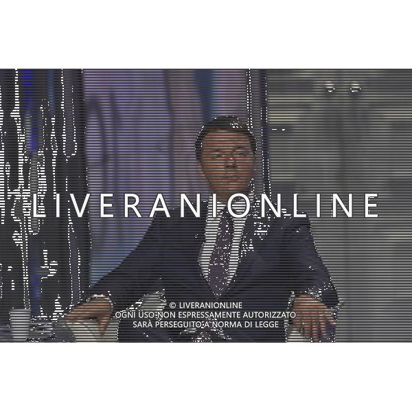 Trasmissione televisiva \'Porta a Porta\' - Roma 09 settembre 2014 nella foto Matteo Renzi ©Corradetti/Agenzia Aldo Liverani sas