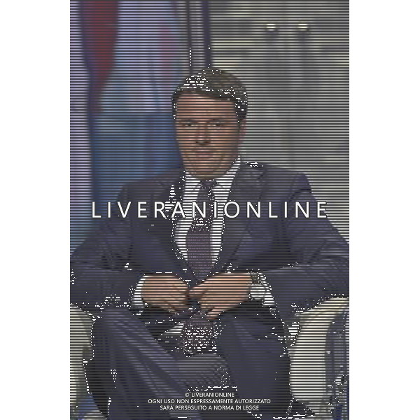 Trasmissione televisiva \'Porta a Porta\' - Roma 09 settembre 2014 nella foto Matteo Renzi ©Corradetti/Agenzia Aldo Liverani sas
