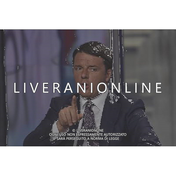 Trasmissione televisiva \'Porta a Porta\' - Roma 09 settembre 2014 nella foto Matteo Renzi ©Corradetti/Agenzia Aldo Liverani sas
