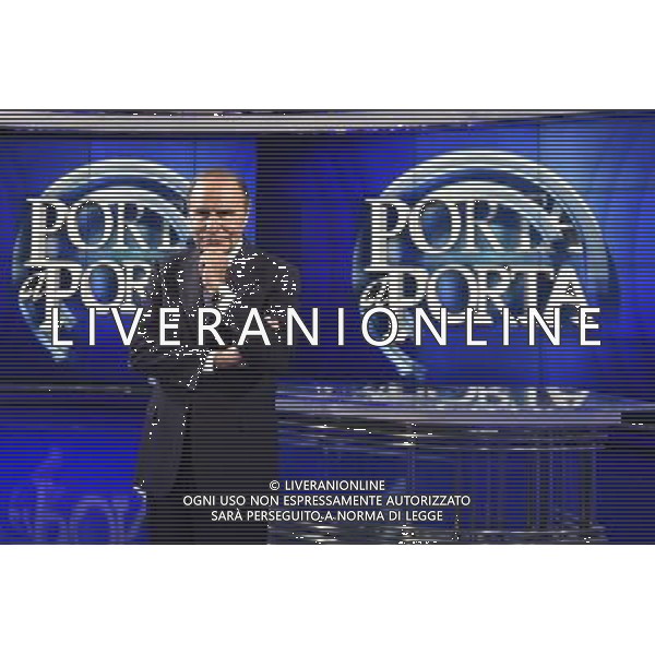 Trasmissione televisiva \'Porta a Porta\' - Roma 09 settembre 2014 nella foto Bruno Vespa ©Corradetti/Agenzia Aldo Liverani sas