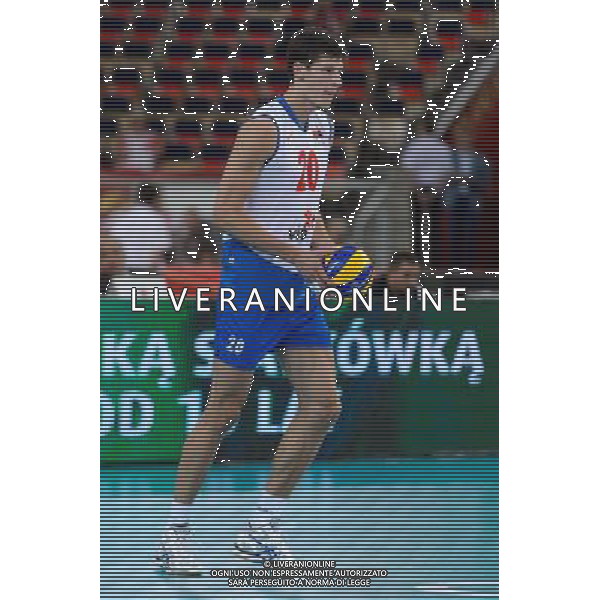 10.09.2014 - Lodz , Atlas Arena , siatkowka , Mistrzostwa Swiata 2014 , grupa E Serbia (biale) - Wlochy (niebieskie) , FIVB Men\'s World Championship , pool A Serbia (white) - Italy (blue) N/Z Srecko Lisinac Fot. Mariusz Palczynski / MPAimages.com / NEWSPIX.PL --- Newspix.pl AG ALDO LIVERANI SAS ONLY ITALY *** Local Caption *** www.newspix.pl mail us: info@newspix.pl call us: 0048 022 23 22 222 --- Polish Picture Agency by Ringier Axel Springer Poland