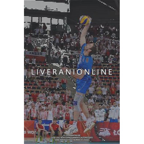 10.09.2014 - Lodz , Atlas Arena , siatkowka , Mistrzostwa Swiata 2014 , grupa E Serbia (biale) - Wlochy (niebieskie) , FIVB Men\'s World Championship , pool A Serbia (white) - Italy (blue) N/Z Simone Parodi Fot. Mariusz Palczynski / MPAimages.com / NEWSPIX.PL --- Newspix.pl AG ALDO LIVERANI SAS ONLY ITALY *** Local Caption *** www.newspix.pl mail us: info@newspix.pl call us: 0048 022 23 22 222 --- Polish Picture Agency by Ringier Axel Springer Poland