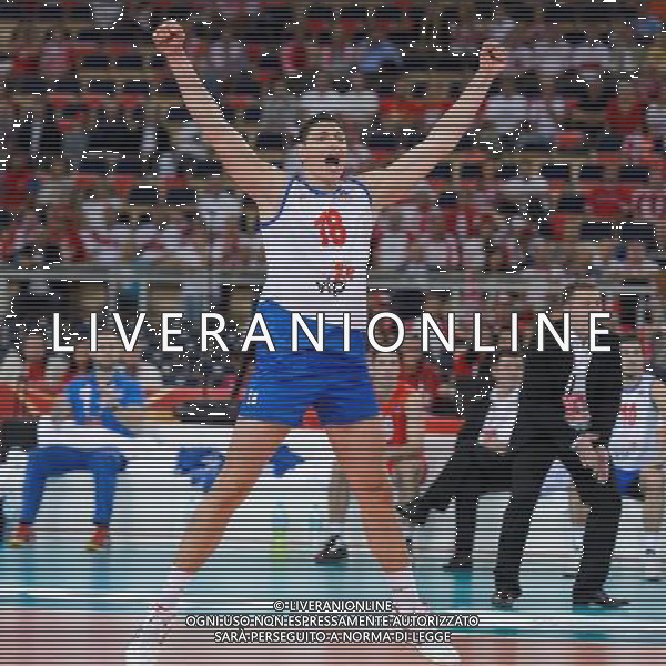 10.09.2014 - Lodz , Atlas Arena , siatkowka , Mistrzostwa Swiata 2014 , grupa E Serbia (biale) - Wlochy (niebieskie) , FIVB Men\'s World Championship , pool A Serbia (white) - Italy (blue) N/Z Marko Podrascanin Fot. Mariusz Palczynski / MPAimages.com / NEWSPIX.PL --- Newspix.pl AG ALDO LIVERANI SAS ONLY ITALY *** Local Caption *** www.newspix.pl mail us: info@newspix.pl call us: 0048 022 23 22 222 --- Polish Picture Agency by Ringier Axel Springer Poland