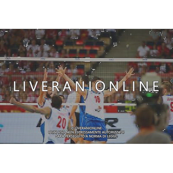 10.09.2014, Lodz , Siatkowka , Mistrzostwa Swiata 2014 , Serbia - Wlochy , FIVB Volleyball Men`s World Championship Poland 2014 , Serbia vs Italy , N Z Milos Nikic (SRB) radosc , FOT. Adam Jastrzebowski / newspix.pl --- Newspix.pl AG ALDO LIVERANI SAS ONLY ITALY *** Local Caption *** www.newspix.pl mail us: info@newspix.pl call us: 0048 022 23 22 222 --- Polish Picture Agency by Ringier Axel Springer Poland
