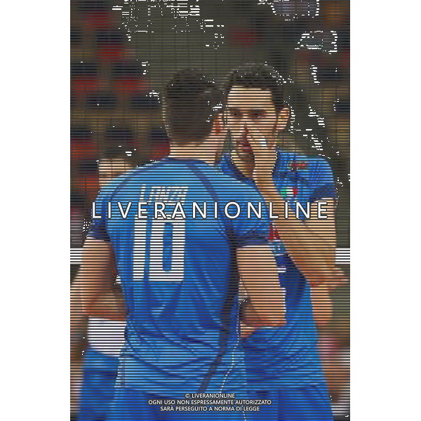 10.09.2014, Lodz , Siatkowka , Mistrzostwa Swiata 2014 , Serbia - Wlochy , FIVB Volleyball Men`s World Championship Poland 2014 , Serbia vs Italy , N Z Simone Buti (ITA) , Filippo Lanza (ITA) , FOT. Adam Jastrzebowski / newspix.pl --- Newspix.pl AG ALDO LIVERANI SAS ONLY ITALY *** Local Caption *** www.newspix.pl mail us: info@newspix.pl call us: 0048 022 23 22 222 --- Polish Picture Agency by Ringier Axel Springer Poland