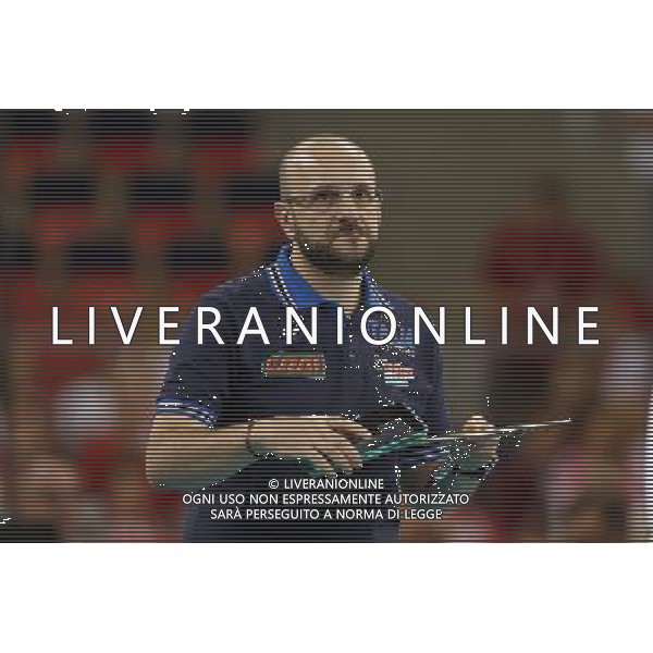 10.09.2014 LODZ , ATLAS ARENA , SIATKOWKA , SIATKA , MISTRZOSTWA SWIATA W SIATKOWCE MEZCZYZN 2014 , 2. FAZA TURNIEJU , GRUPA F ( VOLLEYBALL , FIVB MEN\'S VOLLEYBALL WORLD CHAMPIONSHIP 2014 , ROUND 2 , POLL F ) MECZ SERBIA - WLOCHY ( GAME SERBIA - ITALY ) NZ MAURO BERRUTO FOTO JAKUB PIASECKI / CYFRASPORT / NEWSPIX.PL --- Newspix.pl AG ALDO LIVERANI SAS ONLY ITALY *** Local Caption *** www.newspix.pl mail us: info@newspix.pl call us: 0048 022 23 22 222 --- Polish Picture Agency by Ringier Axel Springer Poland