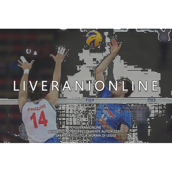 10.09.2014 LODZ , ATLAS ARENA , SIATKOWKA MEZCZYZN , MISTRZOSTWA SWIATA W SIATKOWCE MEZCZYZN 2014 , 2. FAZA TURNIEJU , GRUPA F (VOLLEYBALL , FIVB MEN\'S VOLLEYBALL WORLD CHAMPIONSHIP 2014 , ROUND 2 , POLL F ) MECZ SERBIA - WLOCHY ( GAME SERBIA - ITALY ) NZ LUCA VETTORI FOTO LUKASZ GROCHALA/CYFRASPORT / NEWSPIX.PL --- Newspix.pl AG ALDO LIVERANI SAS ONLY ITALY *** Local Caption *** www.newspix.pl mail us: info@newspix.pl call us: 0048 022 23 22 222 --- Polish Picture Agency by Ringier Axel Springer Poland