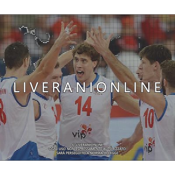 2014.09.10 LODZ FIVB VOLLEYBALL MEN\'S CHAMPIONSHIP POLAND 2014 SECOND ROUND POOL E SERBIA VS ITALY RADOSC MARKO PODRASCANIN NIKOLA JOVOVIC ALEKSANDAR ATANASIJEVIC SRECKO LISINAC 2014.09.10 LODZ SIATKOWKA MEZCZYZN MISTRZOSTWA SWIATA POLSKA 2014 RUNDA DRUGA GRUPA E SERBIA - WLOCHY N/Z RADOSC MARKO PODRASCANIN NIKOLA JOVOVIC ALEKSANDAR ATANASIJEVIC SRECKO LISINAC FOTO LUKASZ LASKOWSKI / PRESSFOCUS --- Newspix.pl AG ALDO LIVERANI SAS ONLY ITALY *** Local Caption *** www.newspix.pl mail us: info@newspix.pl call us: 0048 022 23 22 222 --- Polish Picture Agency by Ringier Axel Springer Poland
