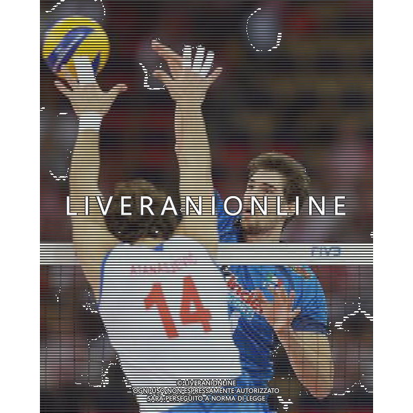 2014.09.10 LODZ FIVB VOLLEYBALL MEN\'S CHAMPIONSHIP POLAND 2014 SECOND ROUND POOL E SERBIA VS ITALY LUCA VETTORI 2014.09.10 LODZ SIATKOWKA MEZCZYZN MISTRZOSTWA SWIATA POLSKA 2014 RUNDA DRUGA GRUPA E SERBIA - WLOCHY N/Z LUCA VETTORI FOTO LUKASZ LASKOWSKI / PRESSFOCUS / NEWSPIX.PL --- Newspix.pl AG ALDO LIVERANI SAS ONLY ITALY *** Local Caption *** www.newspix.pl mail us: info@newspix.pl call us: 0048 022 23 22 222 --- Polish Picture Agency by Ringier Axel Springer Poland