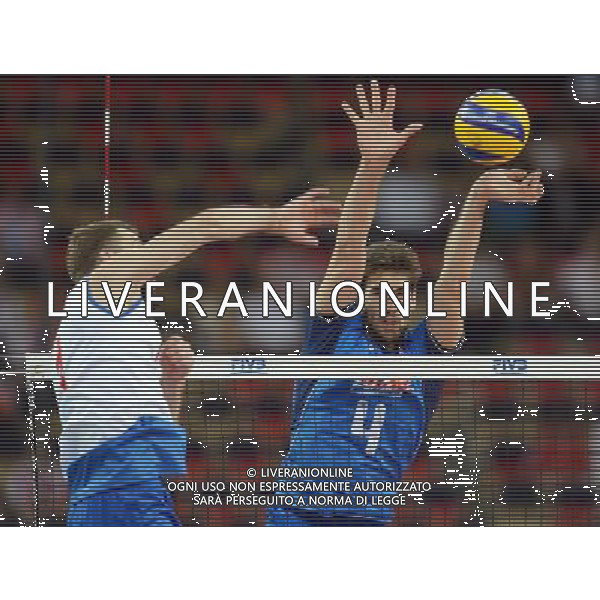 2014.09.10 LODZ FIVB VOLLEYBALL MEN\'S CHAMPIONSHIP POLAND 2014 SECOND ROUND POOL E SERBIA VS ITALY LUCA VETTORI 2014.09.10 LODZ SIATKOWKA MEZCZYZN MISTRZOSTWA SWIATA POLSKA 2014 RUNDA DRUGA GRUPA E SERBIA - WLOCHY N/Z LUCA VETTORI FOTO LUKASZ LASKOWSKI / PRESSFOCUS / NEWSPIX.PL --- Newspix.pl AG ALDO LIVERANI SAS ONLY ITALY *** Local Caption *** www.newspix.pl mail us: info@newspix.pl call us: 0048 022 23 22 222 --- Polish Picture Agency by Ringier Axel Springer Poland