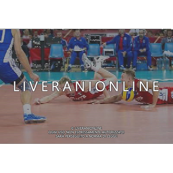 10.09.2014, Wroclaw, siatkowka, Mistrzostwa Swiata w siatkowce, Finland - Russia, FIVB Volleyball Men\'s World Championship, Finlandia - Rosja, Sergey Grankin (RUS), Aleksey Spiridonov (RUS) , fot. Lukasz Skwiot / Foto Olimpik / NEWSPIX.PL --- Newspix.pl AG ALDO LIVERANI SAS ONLY ITALY *** Local Caption *** www.newspix.pl mail us: info@newspix.pl call us: 0048 022 23 22 222 --- Polish Picture Agency by Ringier Axel Springer Poland