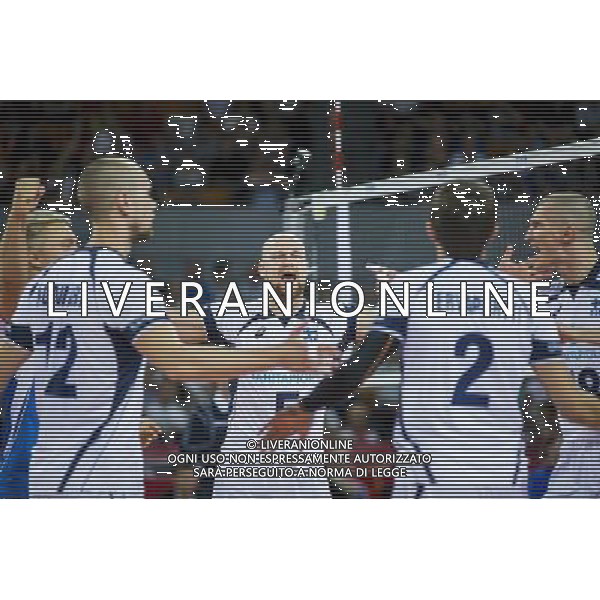 10.09.2014, Wroclaw, siatkowka, Mistrzostwa Swiata w siatkowce, Finland - Russia, FIVB Volleyball Men\'s World Championship, Finlandia - Rosja, Antti Siltala (FIN), Olli Kunnari (FIN), Eemi Tervaportti (FIN), Jukka Lehtonen (FIN) , fot. Lukasz Skwiot / Foto Olimpik / NEWSPIX.PL --- Newspix.pl AG ALDO LIVERANI SAS ONLY ITALY *** Local Caption *** www.newspix.pl mail us: info@newspix.pl call us: 0048 022 23 22 222 --- Polish Picture Agency by Ringier Axel Springer Poland