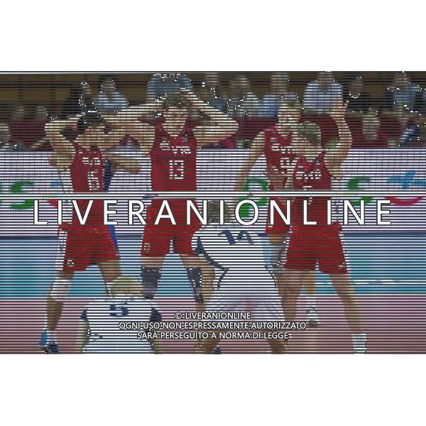 10.09.2014, Wroclaw, siatkowka, Mistrzostwa Swiata w siatkowce, Finland - Russia, FIVB Volleyball Men\'s World Championship, Finlandia - Rosja, Dmitriy Ilinykh Dmitrij Iljinych (RUS), Dmitrij Muserski (RUS), Sergey Grankin (RUS) , fot. Lukasz Skwiot / Foto Olimpik / NEWSPIX.PL --- Newspix.pl AG ALDO LIVERANI SAS ONLY ITALY *** Local Caption *** www.newspix.pl mail us: info@newspix.pl call us: 0048 022 23 22 222 --- Polish Picture Agency by Ringier Axel Springer Poland