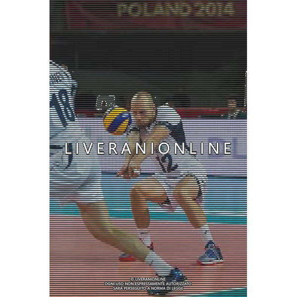 Polska Wroclaw 10 09 2014 Hala Stulecia ul. Wystawowa 1 Druga faza grupy F FIVB Mistrzostwa Swiata w pilce siatkowej mezczyzn Polska 2014 mecz pomiedzy Finlandia vs Rosja Na zdjeciu: Olli Kunnari finland #12 Fot: Sebastian Borowski / Newspix.pl Poland Wroclaw 10.09.2014 Century Hall st. Wystawowa 1 Second phase of group F FIVB World Championships in mens volleyball Poland 2014 game between Finland vs Russia On the picture: Olli Kunnari finland #12 Photo: Sebastian Borowski / Newspix.pl --- Newspix.pl AG ALDO LIVERANI SAS ONLY ITALY *** Local Caption *** www.newspix.pl mail us: info@newspix.pl call us: 0048 022 23 22 222 --- Polish Picture Agency by Ringier Axel Springer Poland