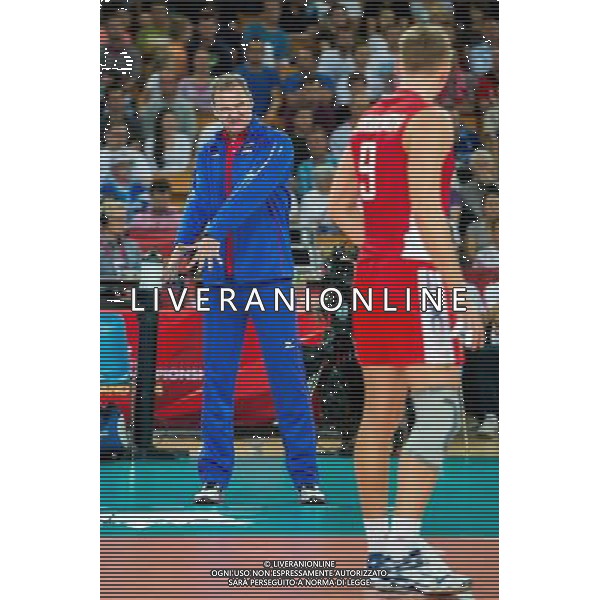 Polska Wroclaw 10 09 2014 Hala Stulecia ul. Wystawowa 1 Druga faza grupy F FIVB Mistrzostwa Swiata w pilce siatkowej mezczyzn Polska 2014 mecz pomiedzy Finlandia vs Rosja Na zdjeciu: Voronkov Andrey russia trener head coach Alexey Spiridonov russia #9 Fot: Sebastian Borowski / Newspix.pl Poland Wroclaw 10.09.2014 Century Hall st. Wystawowa 1 Second phase of group F FIVB World Championships in mens volleyball Poland 2014 game between Finland vs Russia On the picture: Voronkov Andrey russia trener head coach Alexey Spiridonov russia #9 Photo: Sebastian Borowski / Newspix.pl --- Newspix.pl AG ALDO LIVERANI SAS ONLY ITALY *** Local Caption *** www.newspix.pl mail us: info@newspix.pl call us: 0048 022 23 22 222 --- Polish Picture Agency by Ringier Axel Springer Poland