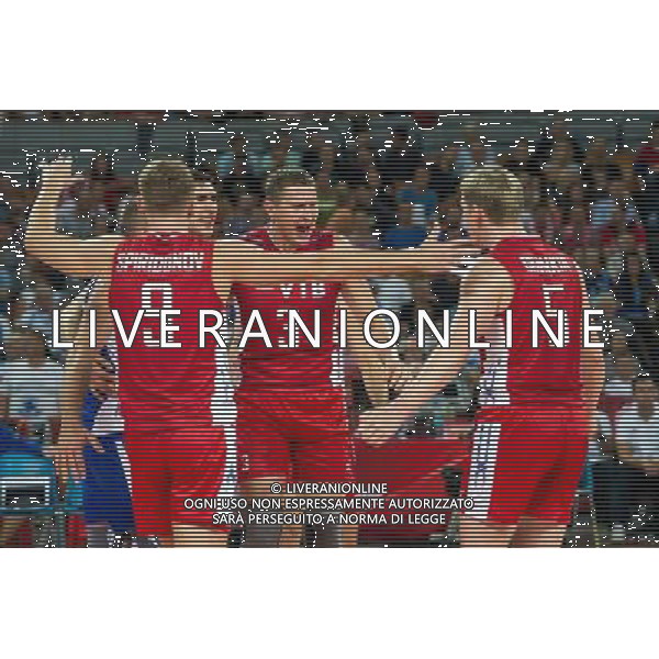 Polska Wroclaw 10 09 2014 Hala Stulecia ul. Wystawowa 1 Druga faza grupy F FIVB Mistrzostwa Swiata w pilce siatkowej mezczyzn Polska 2014 mecz pomiedzy Finlandia vs Rosja Na zdjeciu: Rosja radosc Nikolay Apalikov russia #3 Fot: Sebastian Borowski / Newspix.pl Poland Wroclaw 10.09.2014 Century Hall st. Wystawowa 1 Second phase of group F FIVB World Championships in mens volleyball Poland 2014 game between Finland vs Russia On the picture: Russia gladness Nikolay Apalikov russia #3 Photo: Sebastian Borowski / Newspix.pl --- Newspix.pl AG ALDO LIVERANI SAS ONLY ITALY *** Local Caption *** www.newspix.pl mail us: info@newspix.pl call us: 0048 022 23 22 222 --- Polish Picture Agency by Ringier Axel Springer Poland