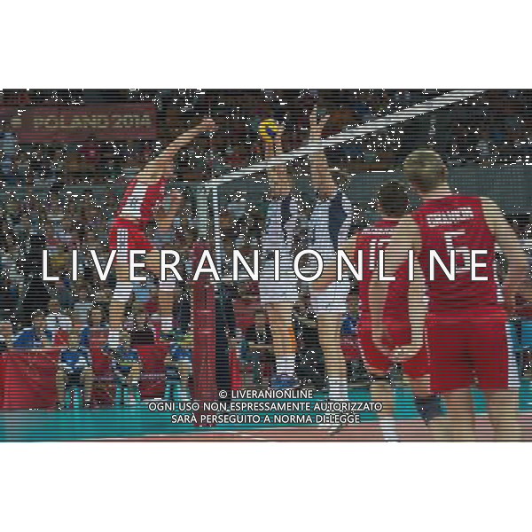 Polska Wroclaw 10 09 2014 Hala Stulecia ul. Wystawowa 1 Druga faza grupy F FIVB Mistrzostwa Swiata w pilce siatkowej mezczyzn Polska 2014 mecz pomiedzy Finlandia vs Rosja Na zdjeciu: Dmitriy Ilinykh russia #15 Olli Kunnari finland #12 Konstantin Shumov finland #14 Fot: Sebastian Borowski / Newspix.pl Poland Wroclaw 10.09.2014 Century Hall st. Wystawowa 1 Second phase of group F FIVB World Championships in mens volleyball Poland 2014 game between Finland vs Russia On the picture: Dmitriy Ilinykh russia #15 Olli Kunnari finland #12 Konstantin Shumov finland #14 Photo: Sebastian Borowski / Newspix.pl --- Newspix.pl AG ALDO LIVERANI SAS ONLY ITALY *** Local Caption *** www.newspix.pl mail us: info@newspix.pl call us: 0048 022 23 22 222 --- Polish Picture Agency by Ringier Axel Springer Poland