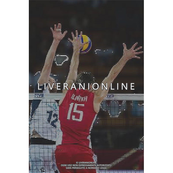 Polska Wroclaw 10 09 2014 Hala Stulecia ul. Wystawowa 1 Druga faza grupy F FIVB Mistrzostwa Swiata w pilce siatkowej mezczyzn Polska 2014 mecz pomiedzy Finlandia vs Rosja Na zdjeciu: Olli Kunnari finland #12 Dmitriy Ilinykh russia #15 Fot: Sebastian Borowski / Newspix.pl Poland Wroclaw 10.09.2014 Century Hall st. Wystawowa 1 Second phase of group F FIVB World Championships in mens volleyball Poland 2014 game between Finland vs Russia On the picture: Olli Kunnari finland #12 Dmitriy Ilinykh russia #15 Photo: Sebastian Borowski / Newspix.pl --- Newspix.pl AG ALDO LIVERANI SAS ONLY ITALY *** Local Caption *** www.newspix.pl mail us: info@newspix.pl call us: 0048 022 23 22 222 --- Polish Picture Agency by Ringier Axel Springer Poland
