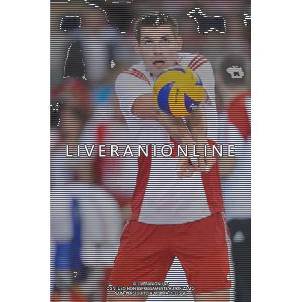 11.09.2014 - Lodz , Atlas Arena , siatkowka , Mistrzostwa Swiata 2014 , grupa E Polska (biale) - Wlochy (granatowe) , FIVB Men\'s World Championship , pool A Poland (white) - Italy (navy) N/Z Dawid Konarski Fot. Mariusz Palczynski / MPAimages.com / NEWSPIX.PL --- Newspix.pl AG ALDO LIVERANI SAS ONLY ITALY *** Local Caption *** www.newspix.pl mail us: info@newspix.pl call us: 0048 022 23 22 222 --- Polish Picture Agency by Ringier Axel Springer Poland