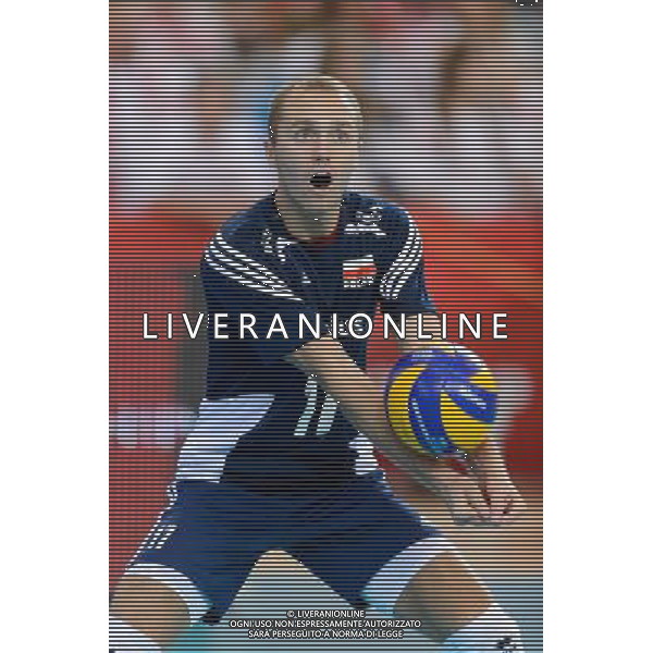 11.09.2014 - Lodz , Atlas Arena , siatkowka , Mistrzostwa Swiata 2014 , grupa E Polska (biale) - Wlochy (granatowe) , FIVB Men\'s World Championship , pool A Poland (white) - Italy (navy) N/Z Pawel Zatorski Fot. Mariusz Palczynski / MPAimages.com / NEWSPIX.PL --- Newspix.pl AG ALDO LIVERANI SAS ONLY ITALY *** Local Caption *** www.newspix.pl mail us: info@newspix.pl call us: 0048 022 23 22 222 --- Polish Picture Agency by Ringier Axel Springer Poland