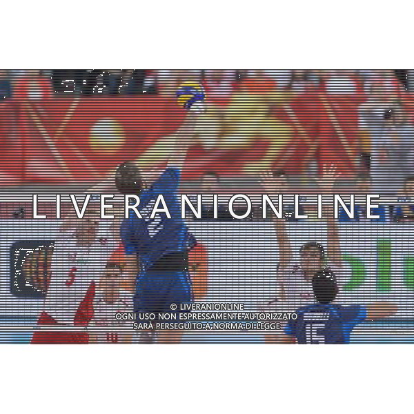 11.09.2014 - Lodz , Atlas Arena , siatkowka , Mistrzostwa Swiata 2014 , grupa E Polska (biale) - Wlochy (granatowe) , FIVB Men\'s World Championship , pool A Poland (white) - Italy (navy) N/Z Pawel Zagumny , Jiri Kovar , Karol Klos Fot. Mariusz Palczynski / MPAimages.com / NEWSPIX.PL --- Newspix.pl AG ALDO LIVERANI SAS ONLY ITALY *** Local Caption *** www.newspix.pl mail us: info@newspix.pl call us: 0048 022 23 22 222 --- Polish Picture Agency by Ringier Axel Springer Poland