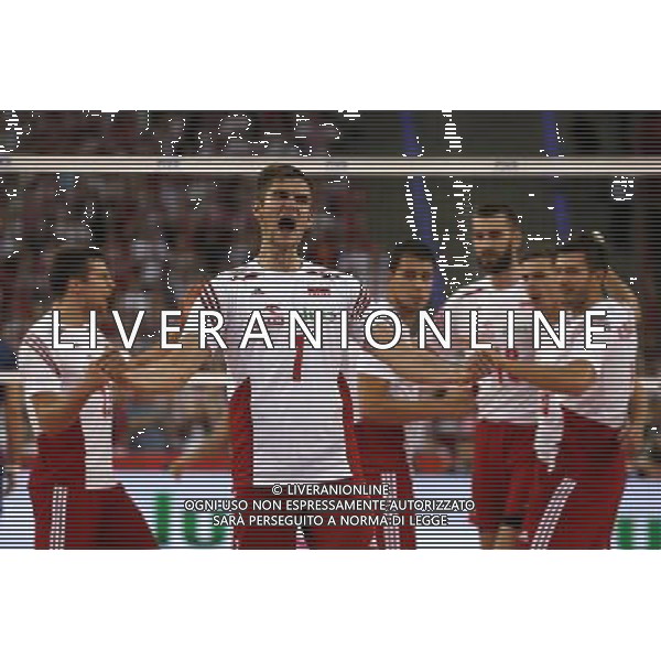 11.09.2014 LODZ , ATLAS ARENA , SIATKOWKA , SIATKA , MISTRZOSTWA SWIATA W SIATKOWCE MEZCZYZN 2014 , 2. FAZA TURNIEJU , GRUPA F ( VOLLEYBALL , FIVB MEN\'S VOLLEYBALL WORLD CHAMPIONSHIP 2014 , ROUND 2 , POLL F ) MECZ POLSKA - WLOCHY ( GAME POLAND - ITALY ) NZ KAROL KLOS RADOSC FOTO JAKUB PIASECKI / CYFRASPORT / NEWSPIX.PL --- Newspix.pl AG ALDO LIVERANI SAS ONLY ITALY *** Local Caption *** www.newspix.pl mail us: info@newspix.pl call us: 0048 022 23 22 222 --- Polish Picture Agency by Ringier Axel Springer Poland