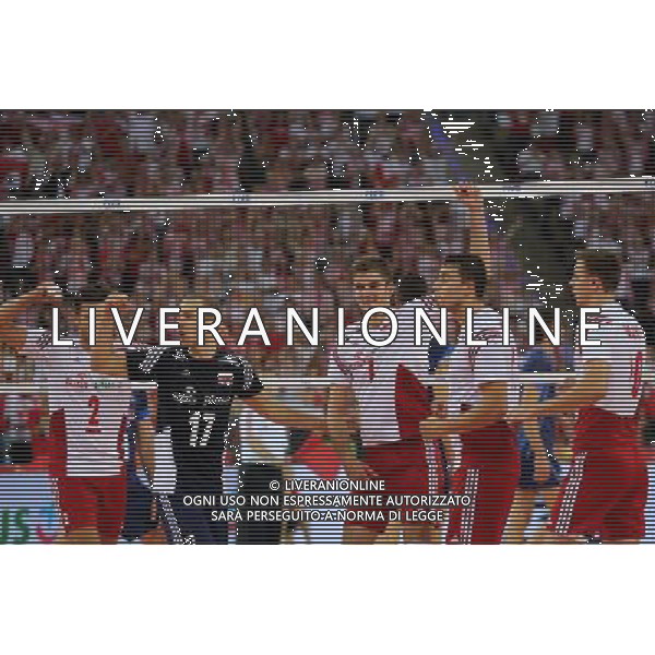 11.09.2014 LODZ , ATLAS ARENA , SIATKOWKA , SIATKA , MISTRZOSTWA SWIATA W SIATKOWCE MEZCZYZN 2014 , 2. FAZA TURNIEJU , GRUPA F ( VOLLEYBALL , FIVB MEN\'S VOLLEYBALL WORLD CHAMPIONSHIP 2014 , ROUND 2 , POLL F ) MECZ POLSKA - WLOCHY ( GAME POLAND - ITALY ) NZ OD LEWEJ MICHAL WINIARSKI , PAWEL ZATORSKI , PIOTR NOWAKOWSKI , FABIAN DRZYZGA , MARIUSZ WLAZLY RADOSC FOTO JAKUB PIASECKI / CYFRASPORT / NEWSPIX.PL --- Newspix.pl AG ALDO LIVERANI SAS ONLY ITALY *** Local Caption *** www.newspix.pl mail us: info@newspix.pl call us: 0048 022 23 22 222 --- Polish Picture Agency by Ringier Axel Springer Poland