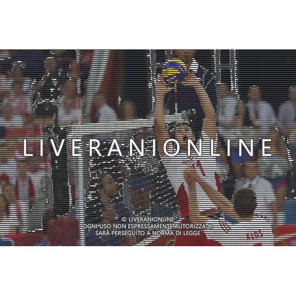 11.09.2014 LODZ , ATLAS ARENA , SIATKOWKA , SIATKA , MISTRZOSTWA SWIATA W SIATKOWCE MEZCZYZN 2014 , 2. FAZA TURNIEJU , GRUPA F ( VOLLEYBALL , FIVB MEN\'S VOLLEYBALL WORLD CHAMPIONSHIP 2014 , ROUND 2 , POLL F ) MECZ POLSKA - WLOCHY ( GAME POLAND - ITALY ) NZ FABIAN DRZYZGA FOTO JAKUB PIASECKI / CYFRASPORT / NEWSPIX.PL --- Newspix.pl AG ALDO LIVERANI SAS ONLY ITALY *** Local Caption *** www.newspix.pl mail us: info@newspix.pl call us: 0048 022 23 22 222 --- Polish Picture Agency by Ringier Axel Springer Poland