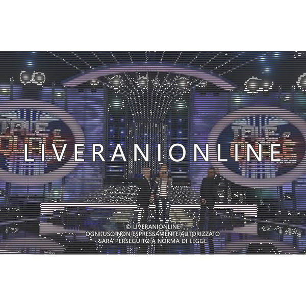 Roma - 12/09/2014 - Rai Studio Nomentano - Trasmissione TV \' Tale e Quale Show \' - nella foto: Carlo Conti con Christian De Sica Loretta Goggi e Claudio Lippi / Ph. Fabrizio Corradetti - Ag. Aldo Liverani sas