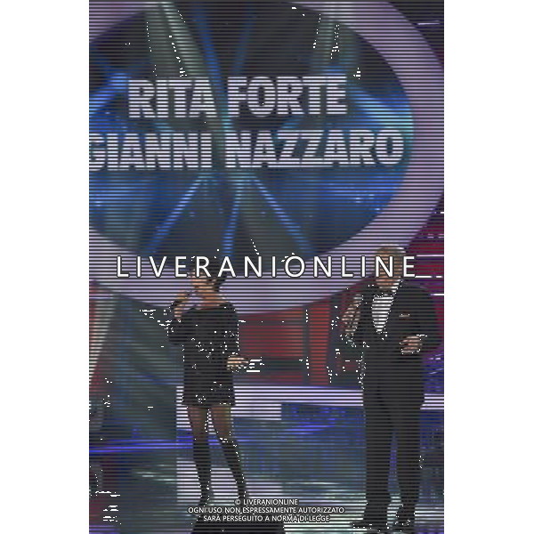 Roma - 12/09/2014 - Rai Studio Nomentano - Trasmissione TV \' Tale e Quale Show \' - nella foto: Rita Forte e Gianni Nazzaro imitano Liza Minnelli e Frank Sinatra / Ph. Fabrizio Corradetti - Ag. Aldo Liverani sas
