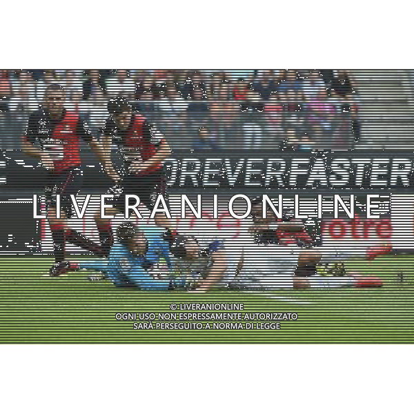 Benoit COSTIl / Zlatan IBRAHIMOVIC - 13.09.2014 - Rennes / Paris Saint Germain - 5eme journee de Ligue 1 Photo : Fred Porcu / Icon Sport AG ALDO LIVERANI SAS ONLY ITALY