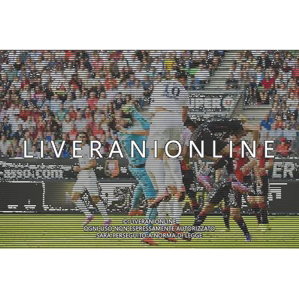 Benoit Costil / Zlatan IBRAHIMOVIC - 13.09.2014 - Rennes / Paris Saint Germain - 5eme journee de Ligue 1 Photo : Fred Porcu / Icon Sport AG ALDO LIVERANI SAS ONLY ITALY