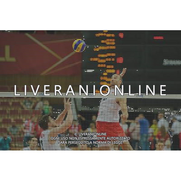 13.09.2014 - Katowice , Spodek , siatkowka , Mistrzostwa Swiata 2014 , grupa F Brazylia (niebieskie) - Kanada (biale) , FIVB Men\'s World Championship , pool F Brazil (blue) - Canada (white) N/Z Justin Duff Fot. Karol Bartnik / MPAimages.com / NEWSPIX.PL --- Newspix.pl AG ALDO LIVERANI SAS ONLY ITALY *** Local Caption *** www.newspix.pl mail us: info@newspix.pl call us: 0048 022 23 22 222 --- Polish Picture Agency by Ringier Axel Springer Poland