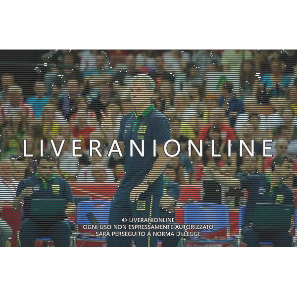 13.09.2014 - Katowice , Spodek , siatkowka , Mistrzostwa Swiata 2014 , grupa F Brazylia (niebieskie) - Kanada (biale) , FIVB Men\'s World Championship , pool F Brazil (blue) - Canada (white) N/Z Bernardo Rezende Fot. Karol Bartnik / MPAimages.com / NEWSPIX.PL --- Newspix.pl AG ALDO LIVERANI SAS ONLY ITALY *** Local Caption *** www.newspix.pl mail us: info@newspix.pl call us: 0048 022 23 22 222 --- Polish Picture Agency by Ringier Axel Springer Poland