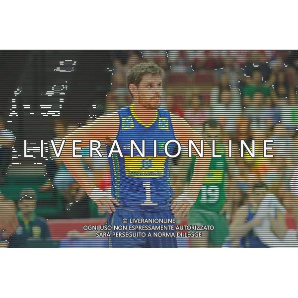 13.09.2014 - Katowice , Spodek , siatkowka , Mistrzostwa Swiata 2014 , grupa F Brazylia (niebieskie) - Kanada (biale) , FIVB Men\'s World Championship , pool F Brazil (blue) - Canada (white) N/Z Bruno Mossa Rezende Fot. Karol Bartnik / MPAimages.com / NEWSPIX.PL --- Newspix.pl AG ALDO LIVERANI SAS ONLY ITALY *** Local Caption *** www.newspix.pl mail us: info@newspix.pl call us: 0048 022 23 22 222 --- Polish Picture Agency by Ringier Axel Springer Poland